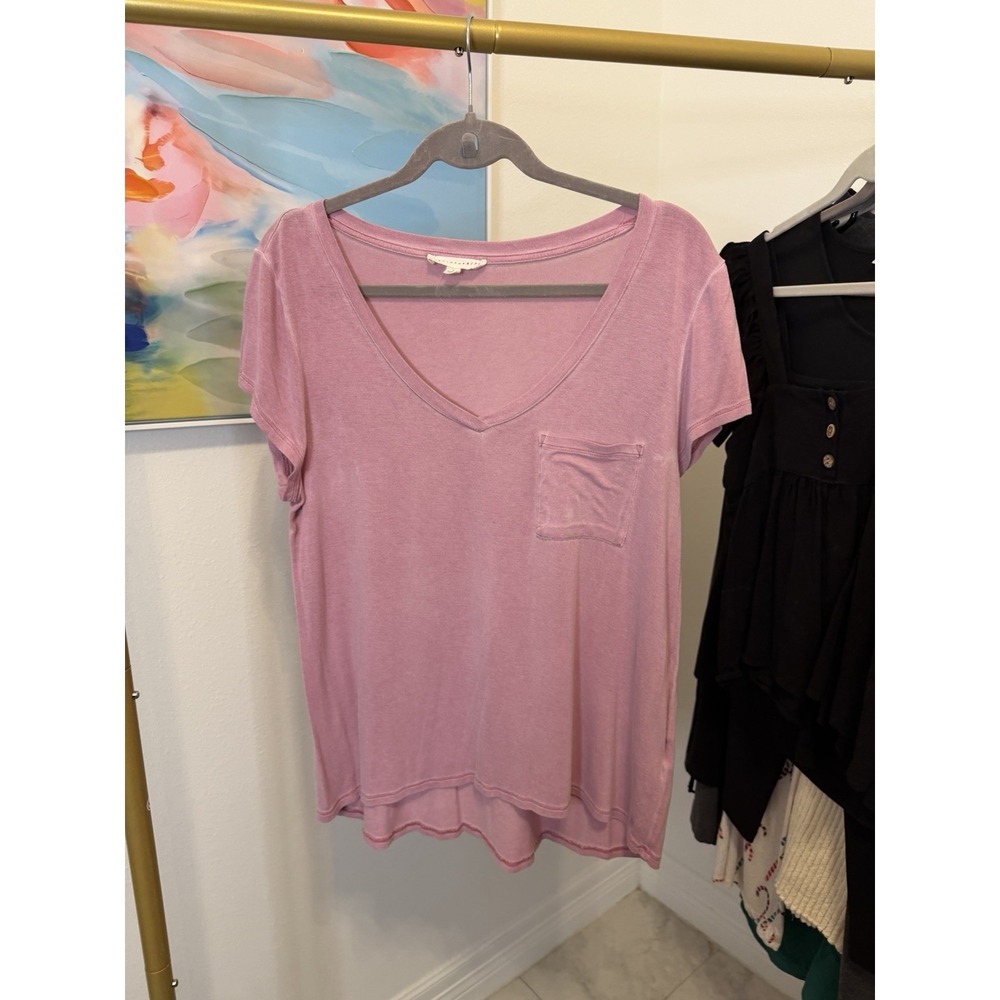 Jane and Delancey Women's Pink Short Sleeve Blouse Top Size‎ Large